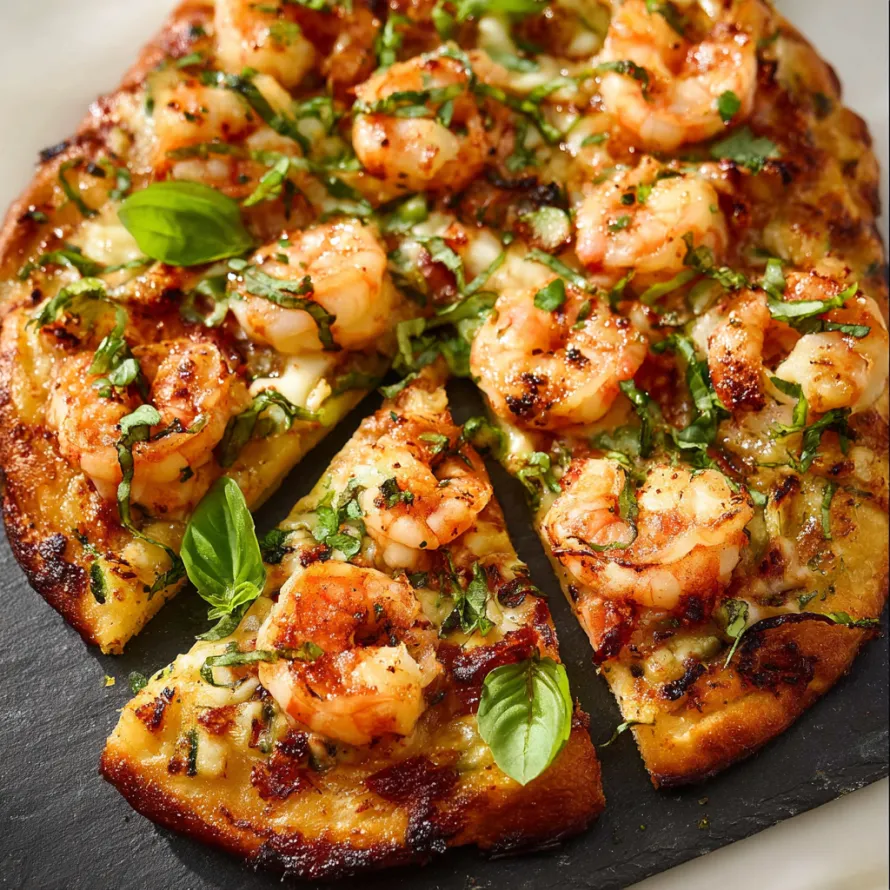 10-Minute Shrimp Pizza Air Fryer recipe