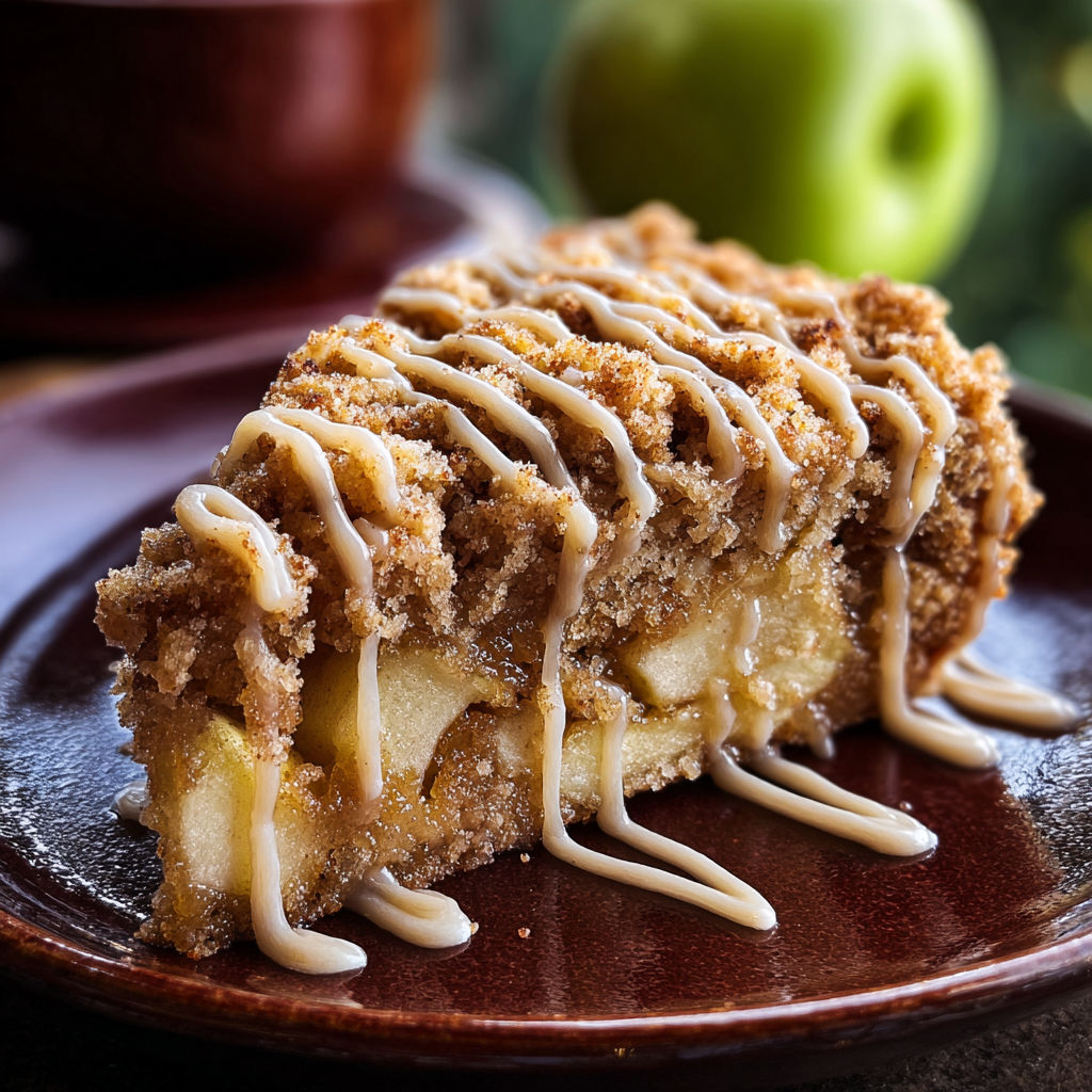 Apple Crumb Cake Cinnamon Drizzle recipe