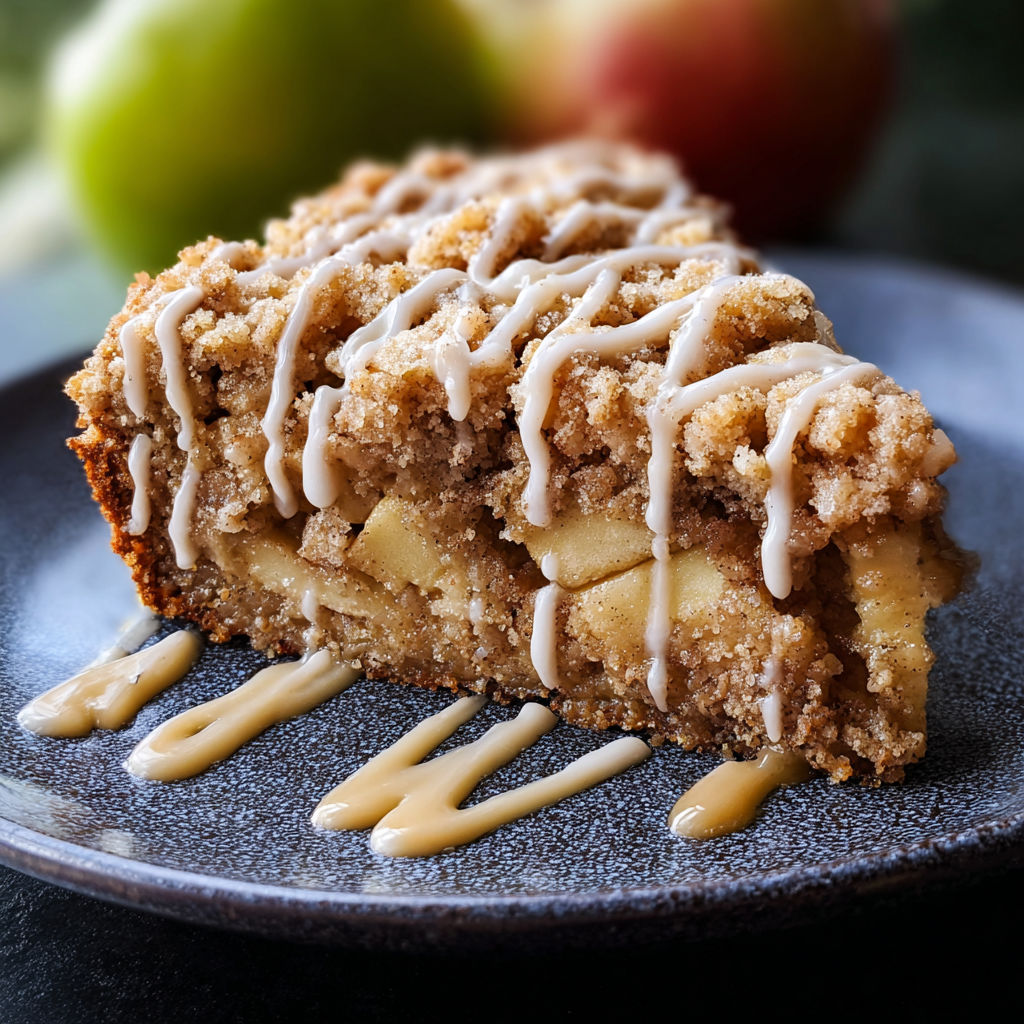 Apple Crumb Cake Cinnamon Drizzle recipe