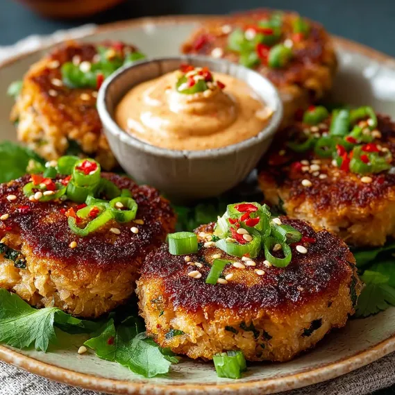 Asian Tuna Cakes Spicy Mayo recipe