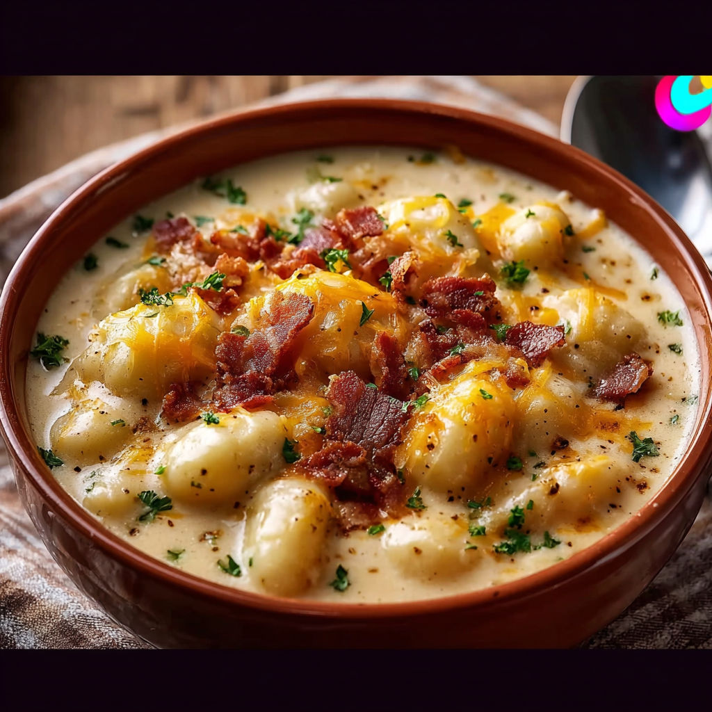 Bacon Cheddar Gnocchi Soup recipe
