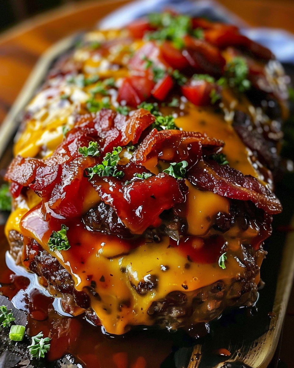 Bacon Cheeseburger Meatloaf Easy recipe
