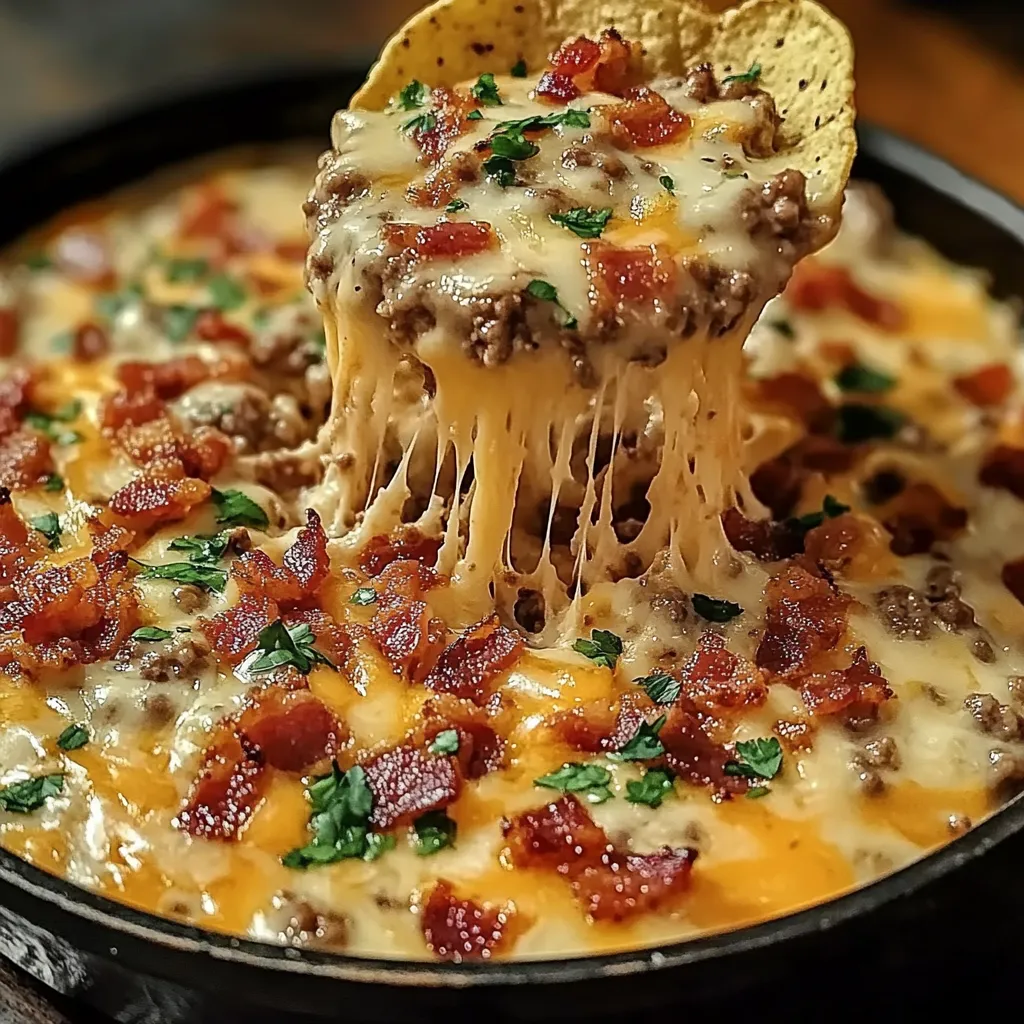Bacon Cheeseburger Queso Dip recipe