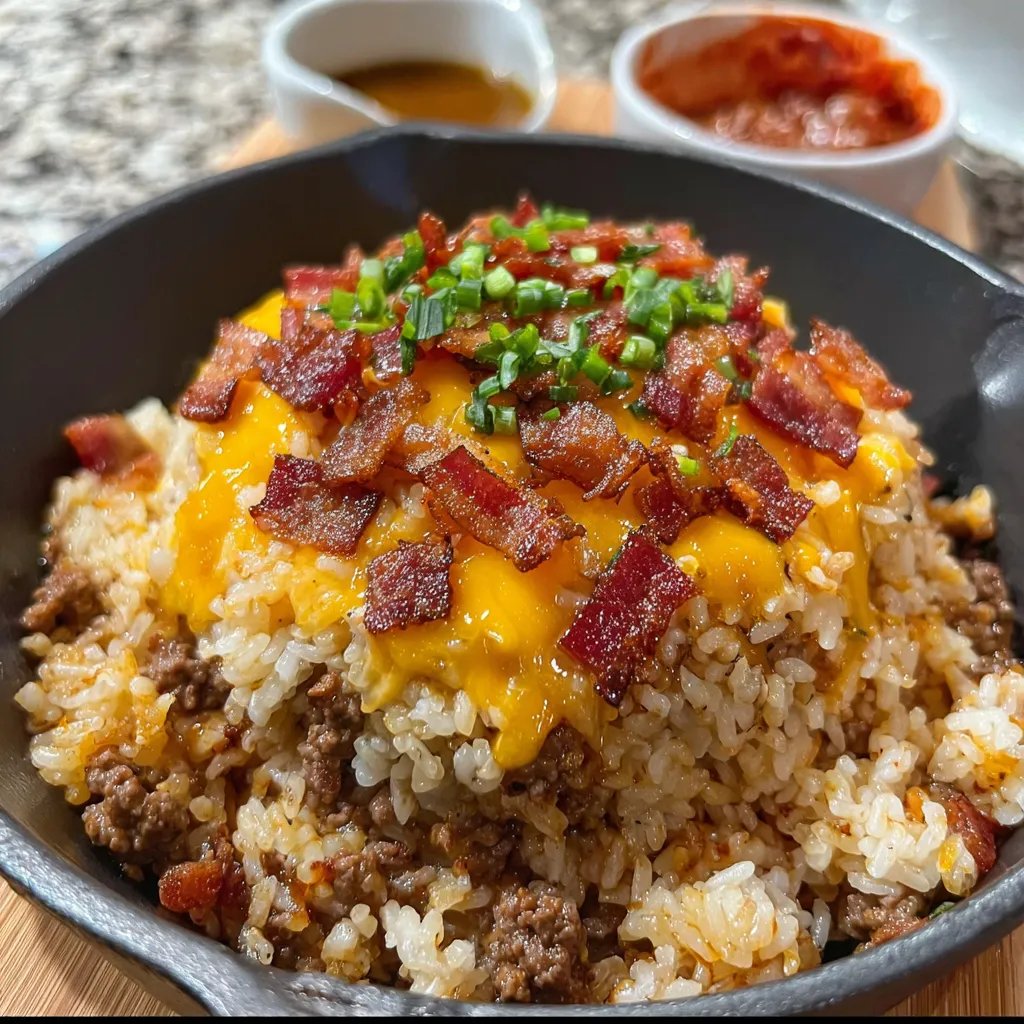 Bacon Cheeseburger Rice Skillet recipe