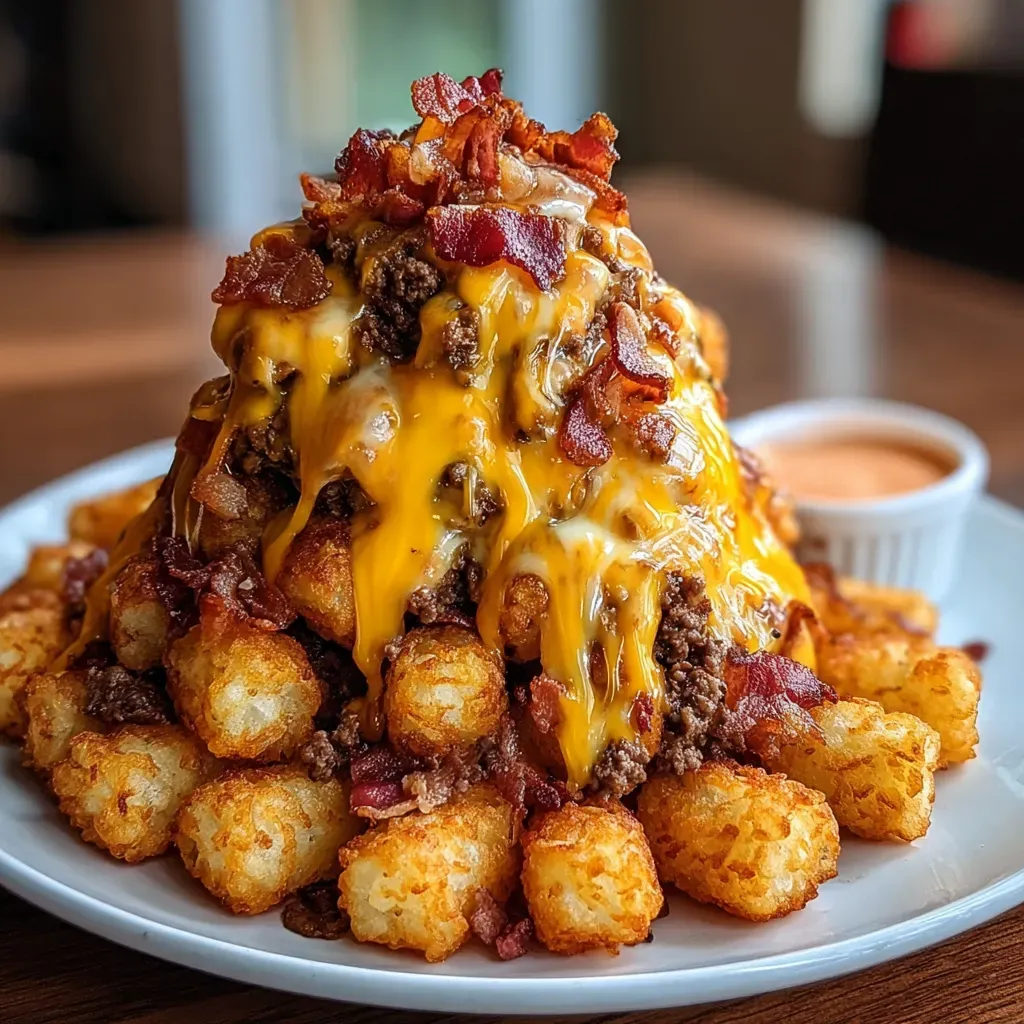 Bacon Cheeseburger Tater Tot Cones recipe