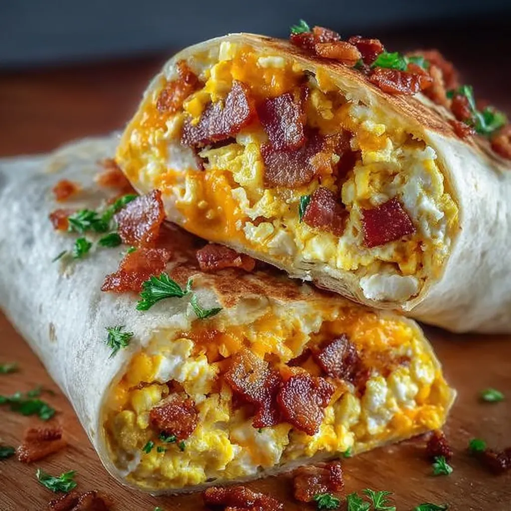 Bacon Egg Cheese Breakfast Burrito recipe