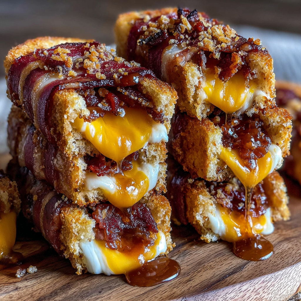 Bacon-Wrapped Grilled Cheese Fingers recipe