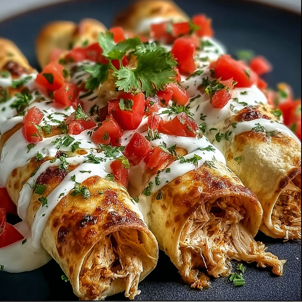 Baked Cream Cheese Chicken Taquitos recipe