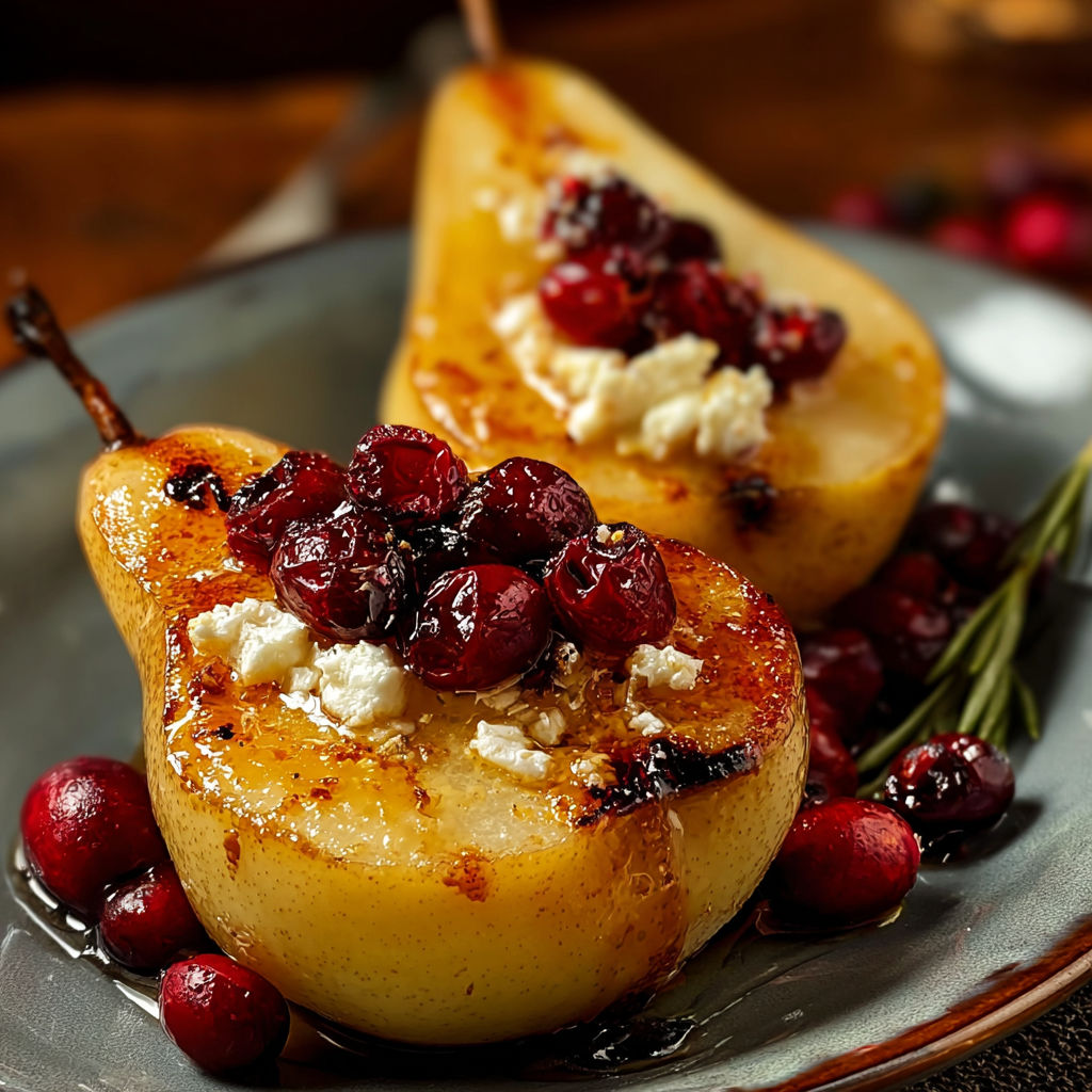 Baked Pears Goat Cheese Honey recipe