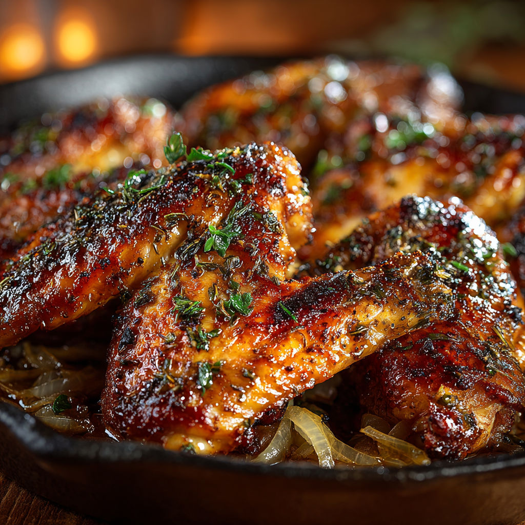 Baked Turkey Wings Onion Garlic recipe