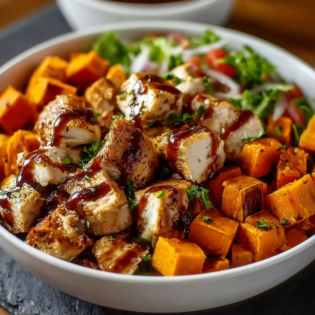 BBQ Chicken Sweet Potato Bowl recipe