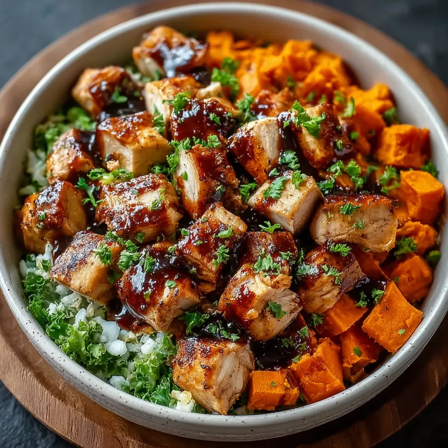 BBQ Chicken Sweet Potato Bowl recipe