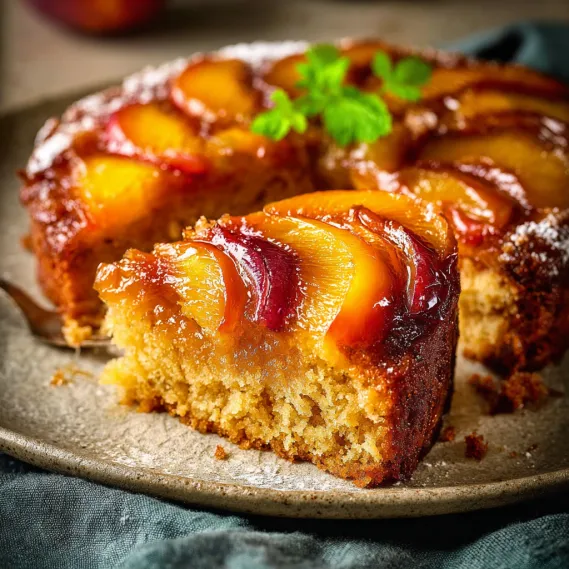 Bourbon Peach Upside-Down Cake recipe