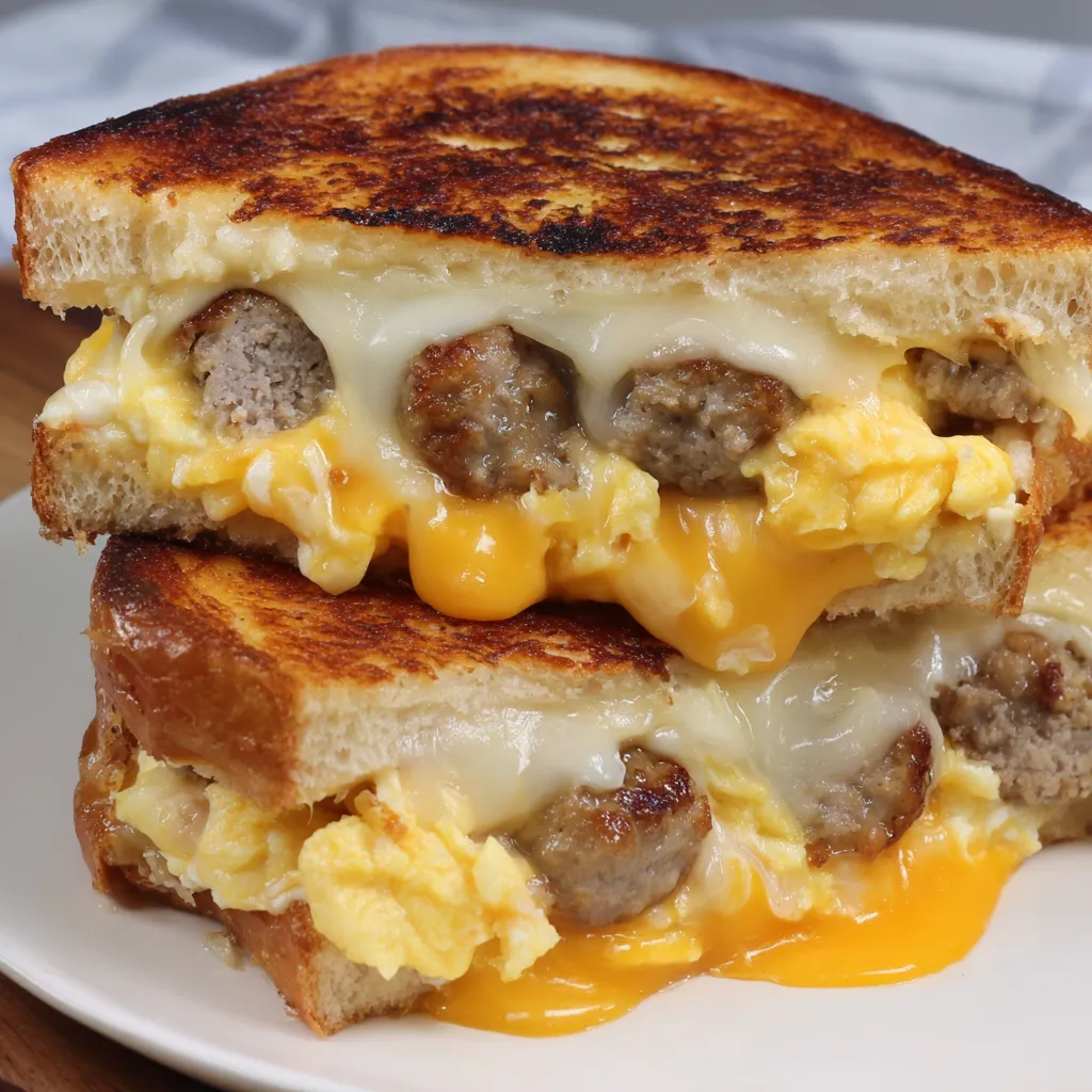 Breakfast Grilled Cheese Eggs recipe