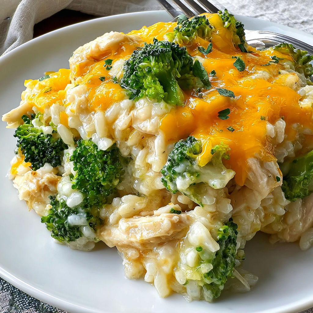 Broccoli Rice Cheese Chicken Casserole recipe