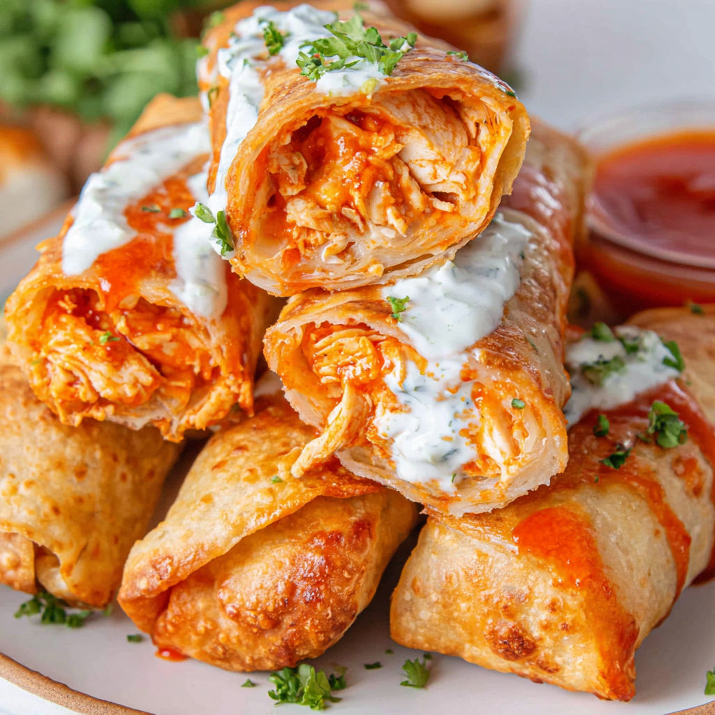 Buffalo Chicken Quesadilla Rolls recipe