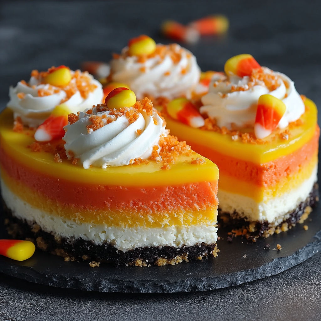 Candy Corn Cheesecake Dessert recipe