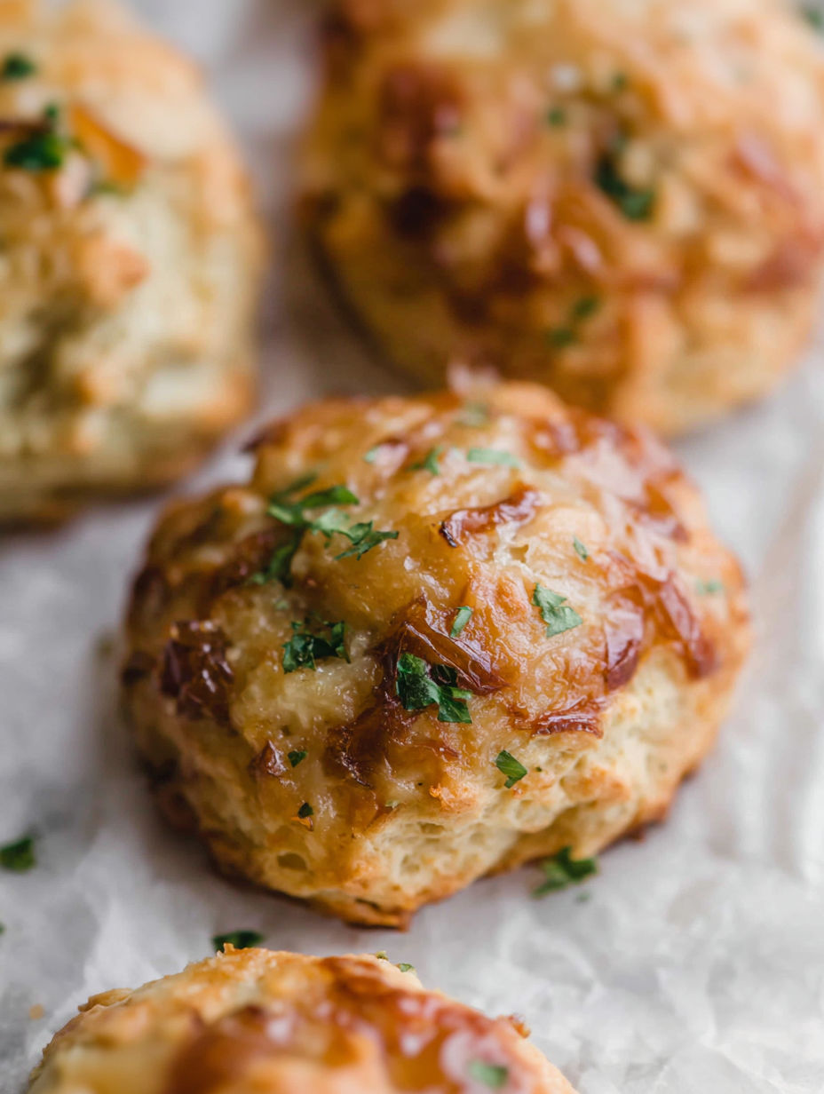 Caramelized Onion Gruyere Drop Biscuits recipe