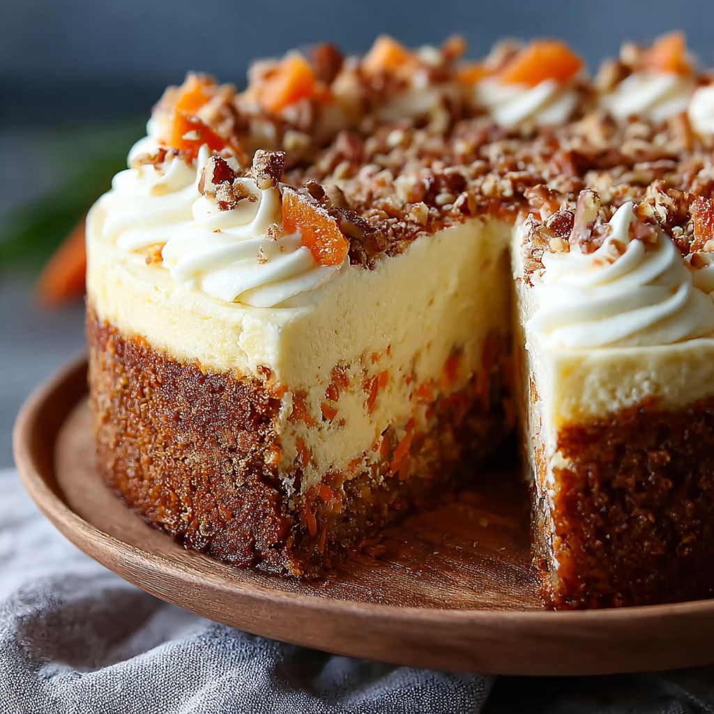 Carrot Cake Cheesecake Holiday Dessert recipe