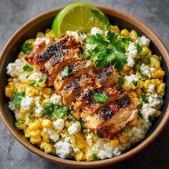 Street Corn Chicken Bowl recipe