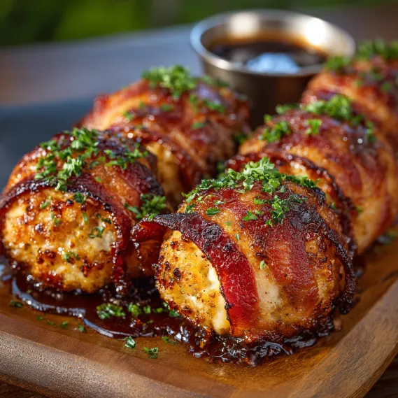 Cheddar-Stuffed BBQ Bacon Bombs recipe