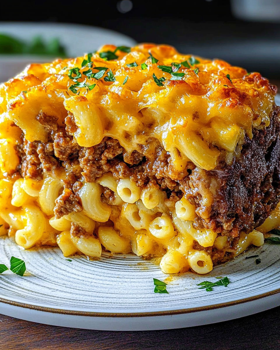Mac & Cheese Meatloaf Casserole recipe