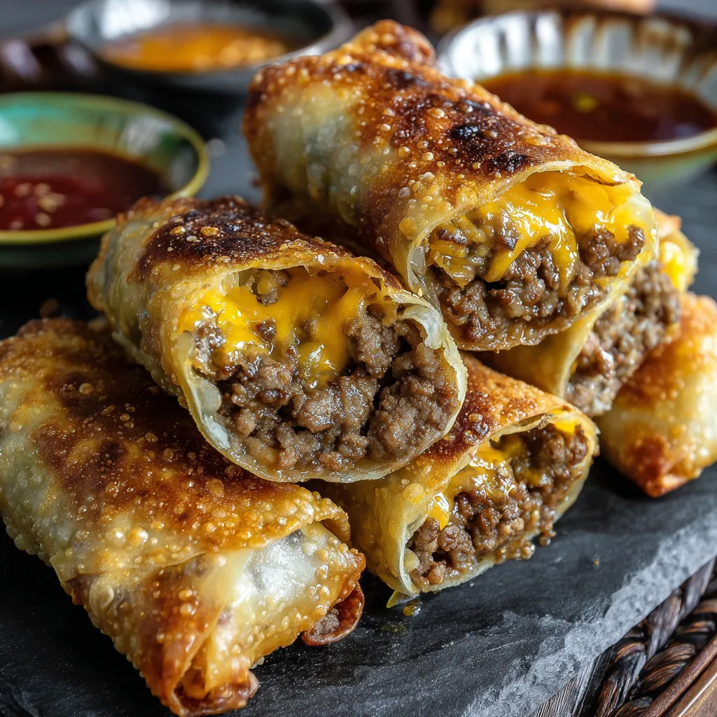 Crispy Cheeseburger Wraps recipe