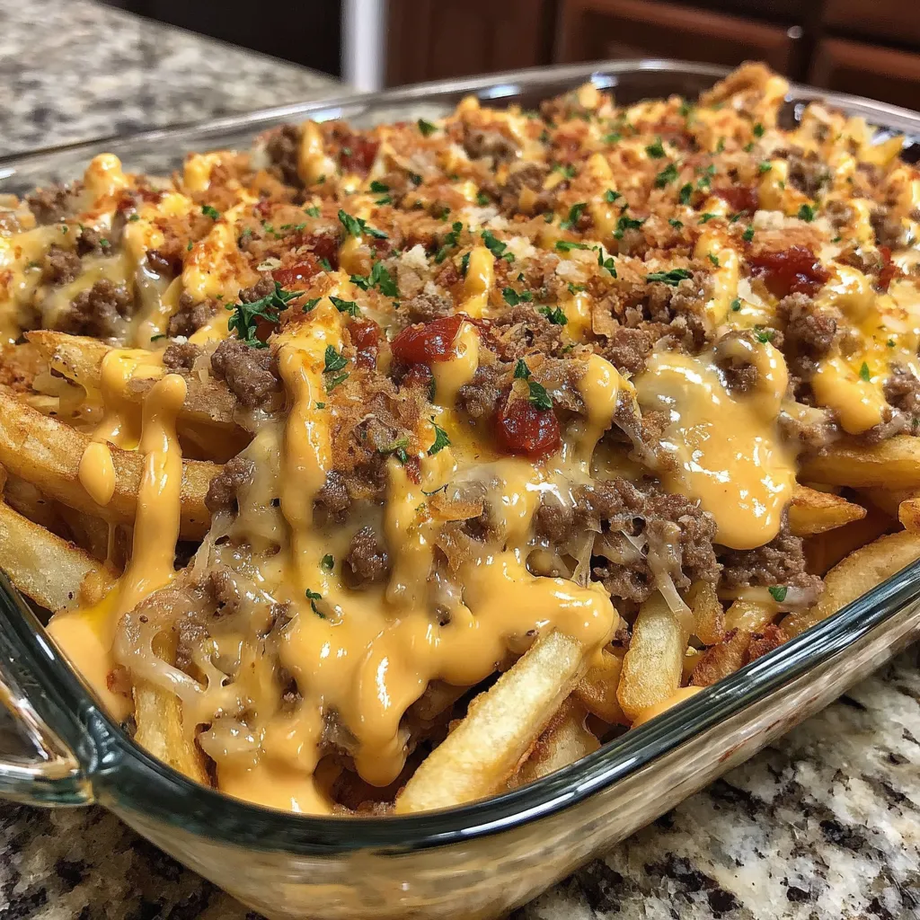 Cheeseburger French Fry Casserole recipe