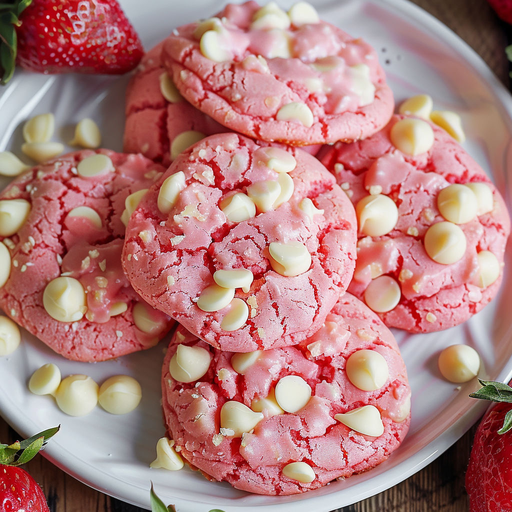 Cheesecake Strawberry Cookies White recipe