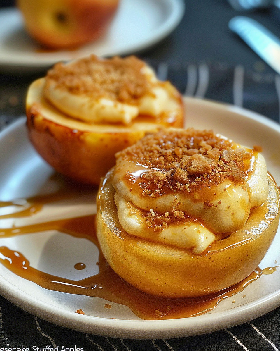 Cheesecake Stuffed Baked Apples recipe