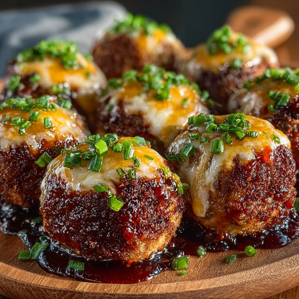 Cheesy BBQ Meatballs Quick Dinner recipe