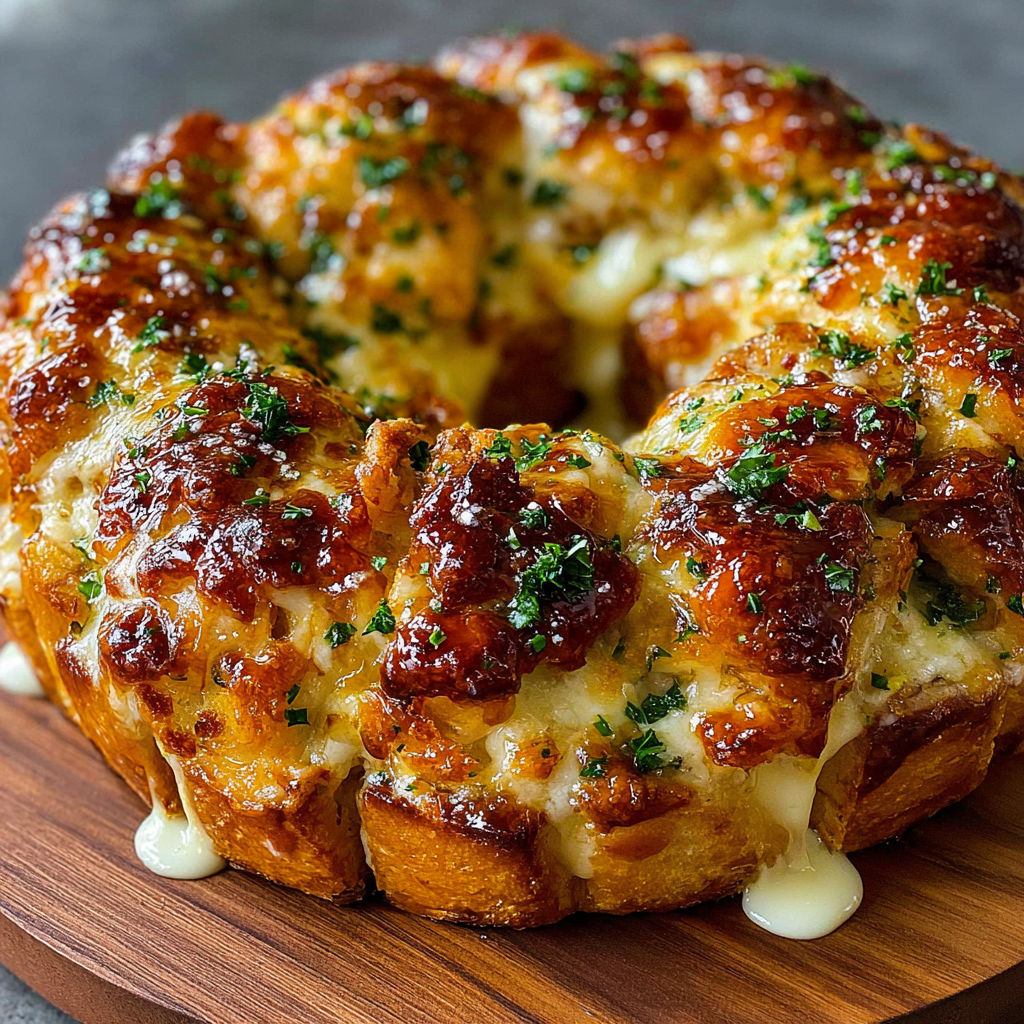 Cheesy Chicken Alfredo Monkey Bread recipe
