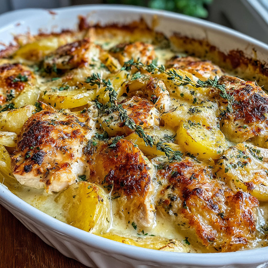 Cheesy Chicken and Potato Bake recipe