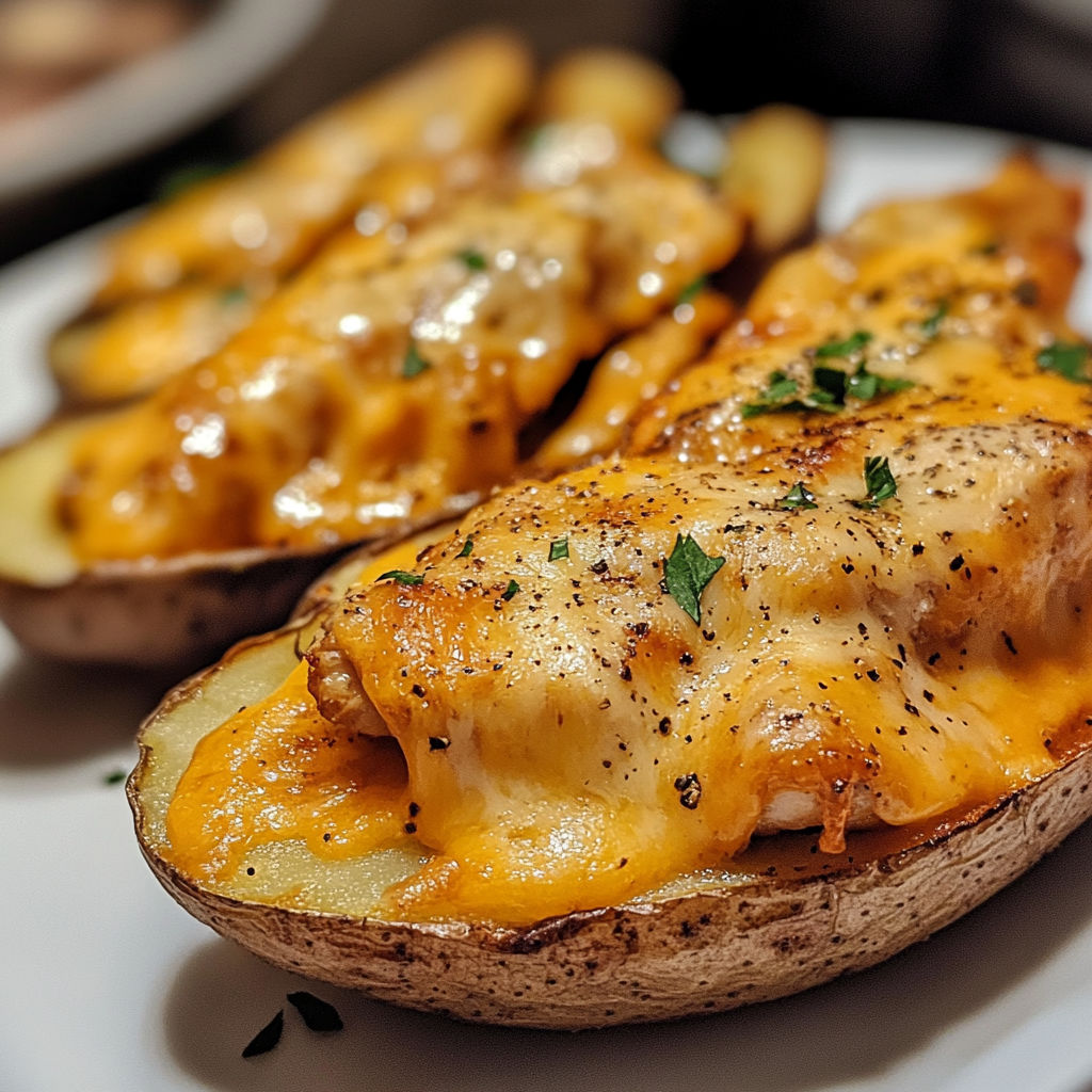 Cheesy Chicken Potato Skins recipe