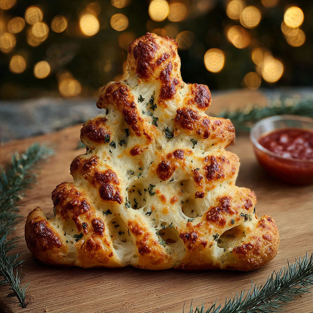 Cheesy Christmas Tree Bread recipe