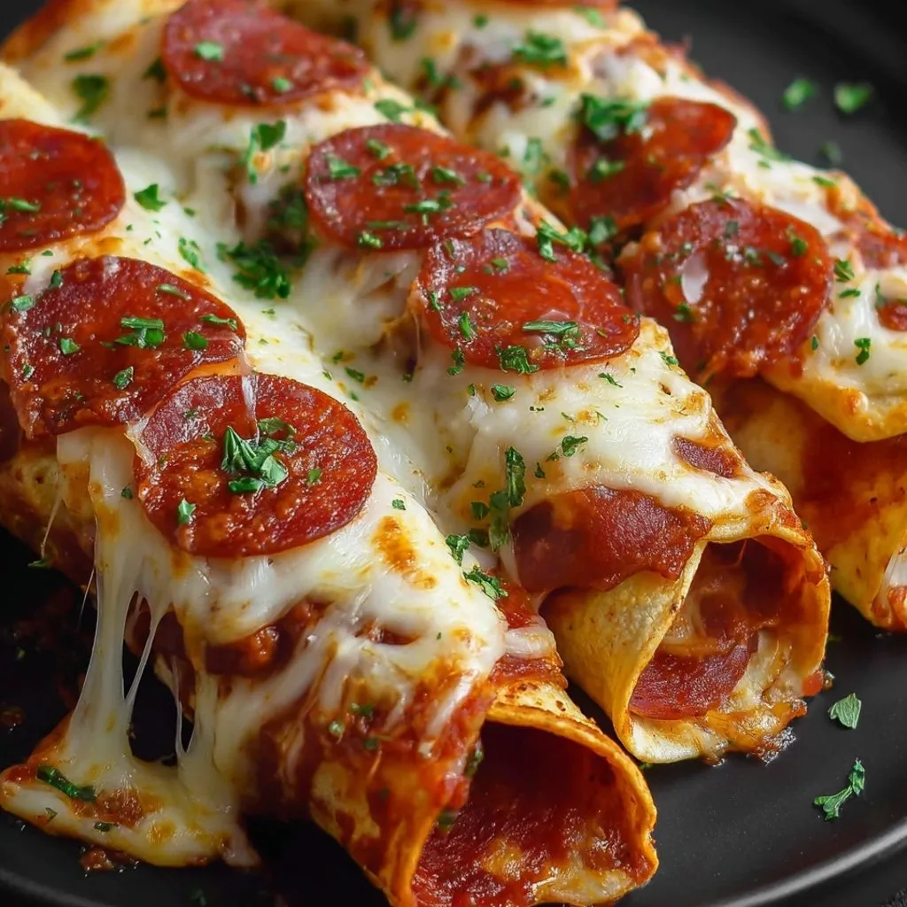 Cheesy Pepperoni Pizza Rolls recipe