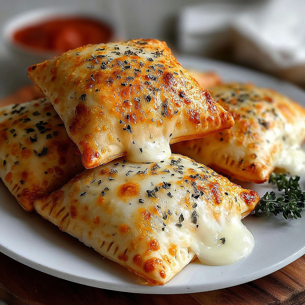 Homemade Cheesy Pizza Pockets recipe