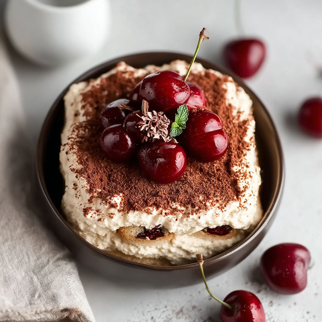Cherry Amaretto Tiramisu Dessert recipe