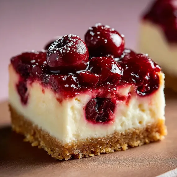 Cherry Cheesecake Bars Delight recipe