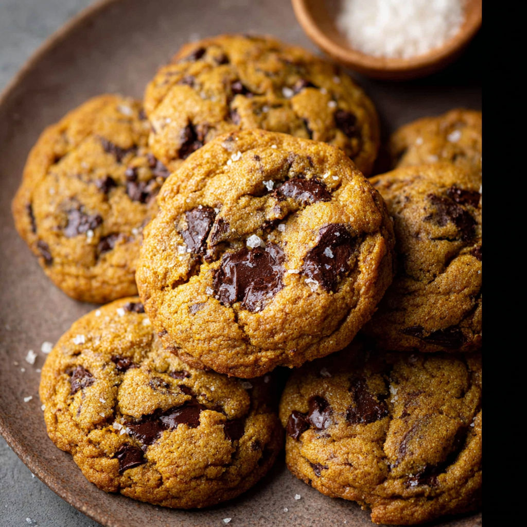 Chewy Pumpkin Chocolate Chip Cookies recipe
