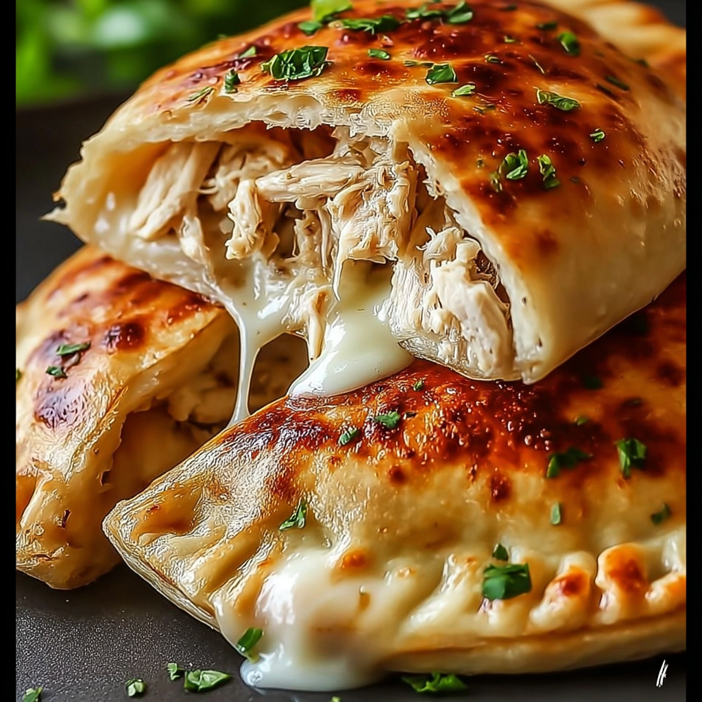 Chicken Alfredo Calzones Stuffed recipe