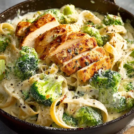 Chicken Broccoli Alfredo Pasta recipe