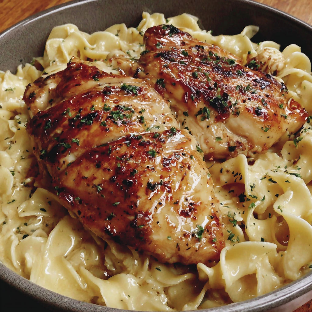 Chicken with Buttered Noodles recipe