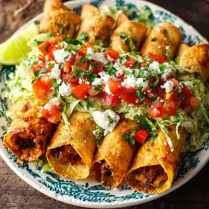 Chicken Cheese Spinach Taquitos recipe