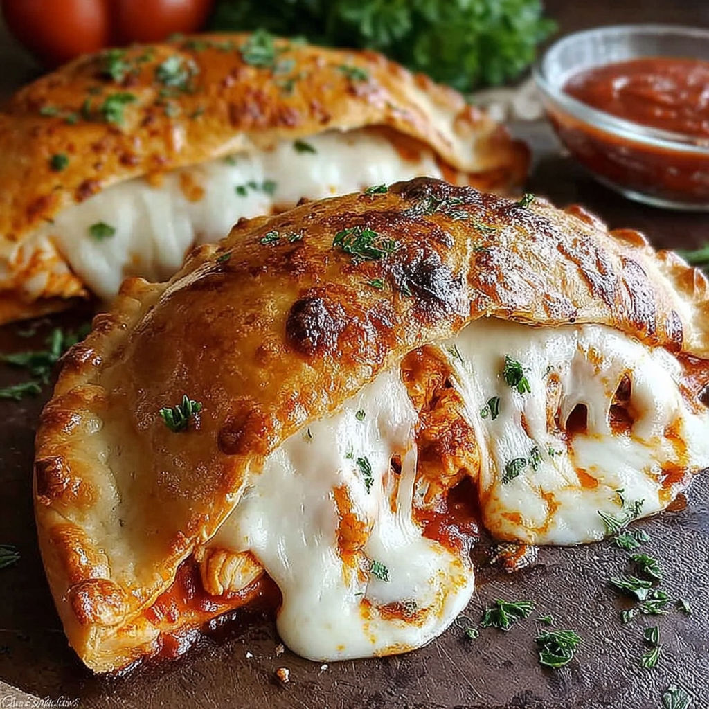 Chicken Parmesan Calzone Bake recipe