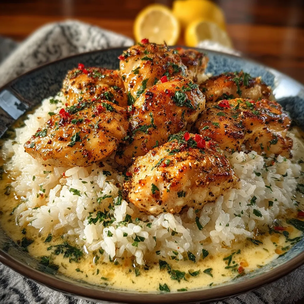 Chicken Scampi Garlic Parmesan Rice recipe