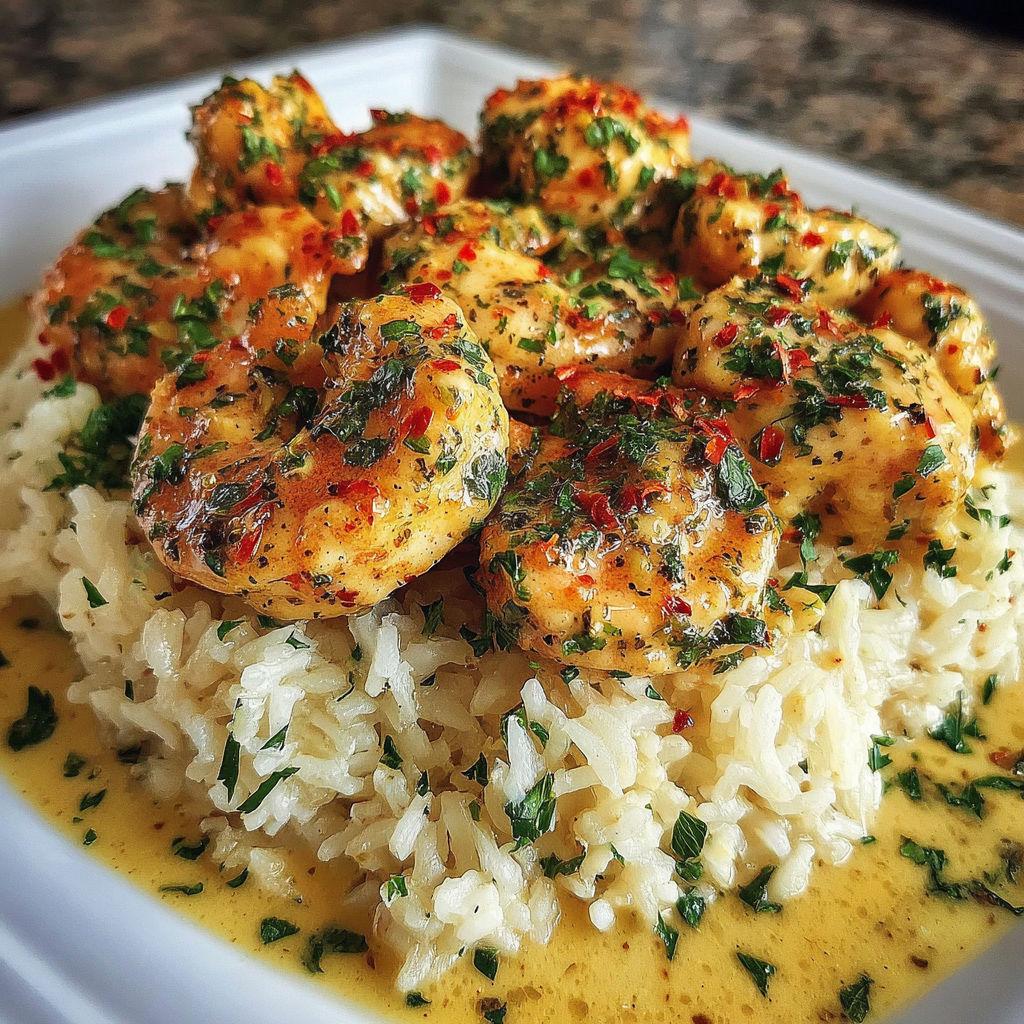 Chicken Scampi Creamy Garlic Rice recipe