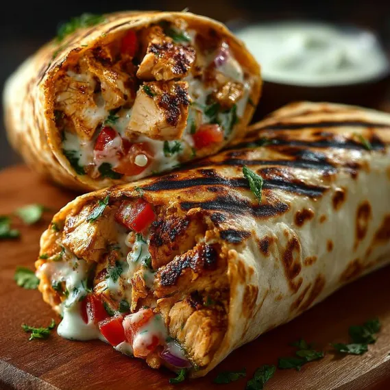 Chipotle Ranch Grilled Chicken Burrito recipe