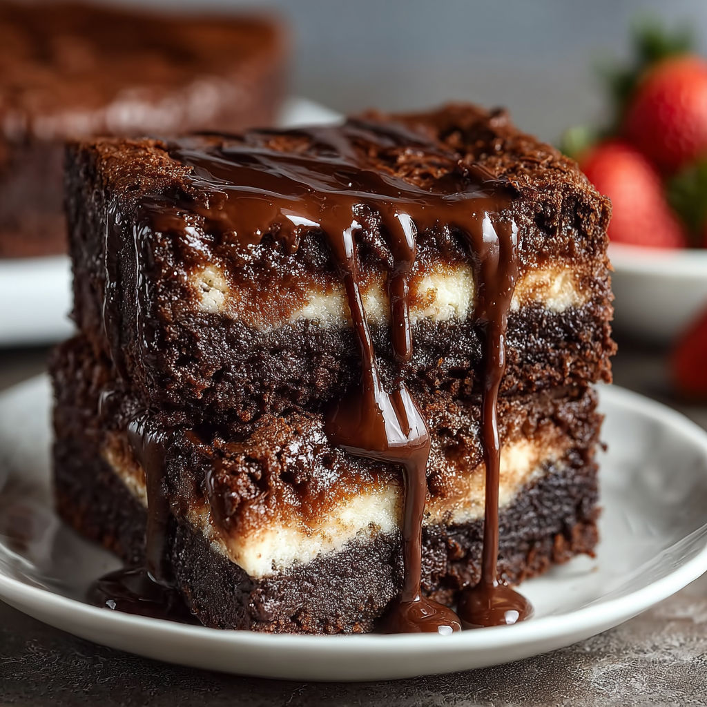 Chocolate Cheesecake Brownie Cake recipe