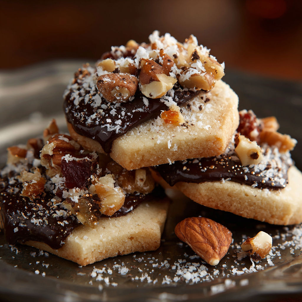 Chocolate Dipped Pecan Shortbread recipe